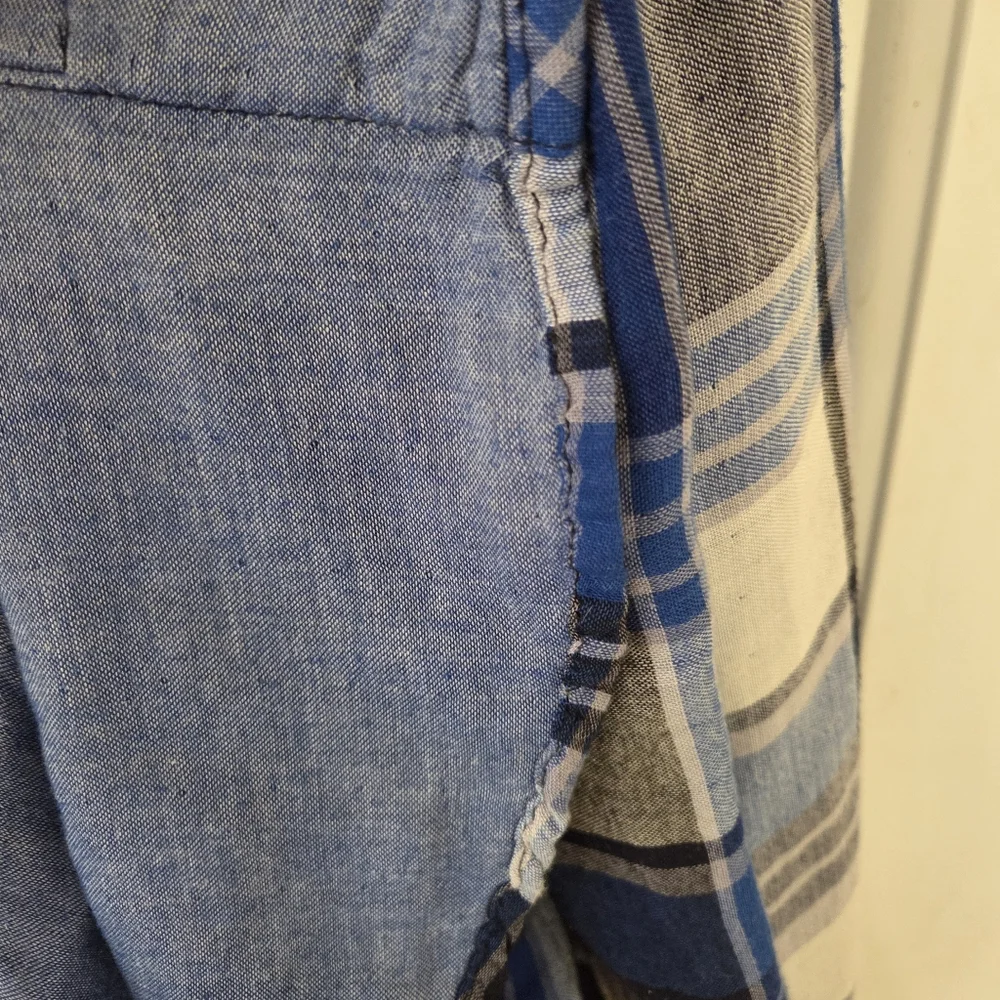Rails Plaid Blue Black White Long Sleeve Shirt Large - Picture 5 of 6